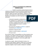 Beneficios para La Salud de Los Alimentos Fermentados