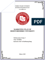 (NN4 - Group 5) Marketing Plan of Hertfordshire University