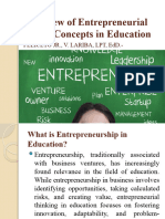 Overview of Entrepreneurial MIND Concepts in Education