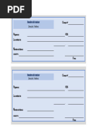 Formato de Cheque para Llenar en Word | PDF