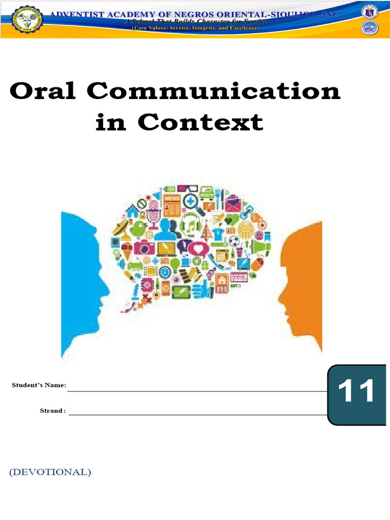 Oral Communication Module Overview | PDF | Nonverbal Communication ...
