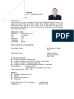 Dante Dela Cruz Cruz JR Resume