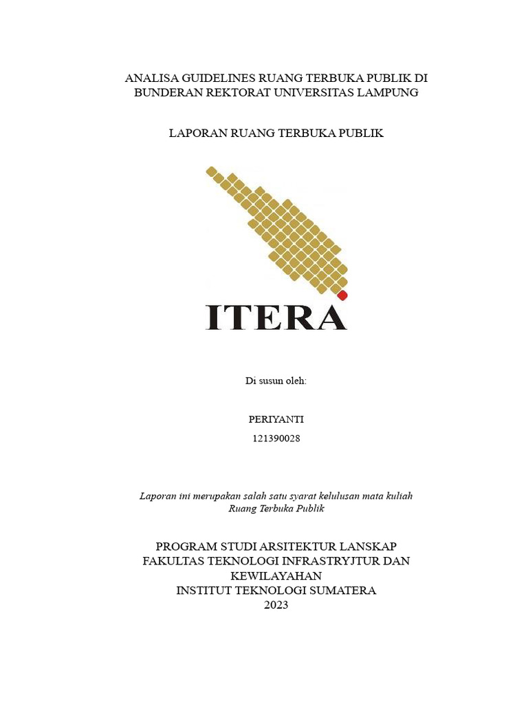 Analisa Ruang Terbuka Publik UNILA | PDF | Sains & Matematika | Komputer