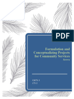 MODULE 5 - Formulation and Conceptualizing Projects For Community Services Area