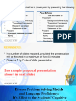 Proposal and Final Defense Presentation Content
