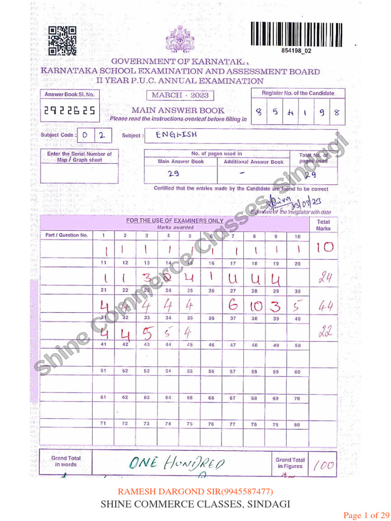 Shine Commerce Classes in Sindagi | PDF