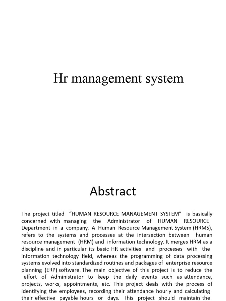HR Amc Full | PDF | Human Resource Management | Software