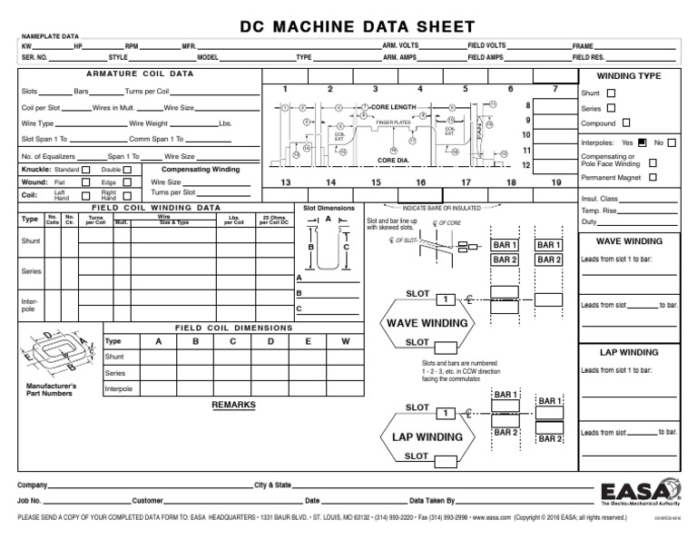 DC Machine Data Sheet Overview | PDF | Equipment | Electrical Equipment