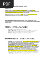 Media Literacy Cycle: Word Term