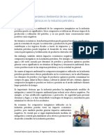 Impacto Económico Ambiental de Los Compuestos Inorgánicos en La Industria Petrolera