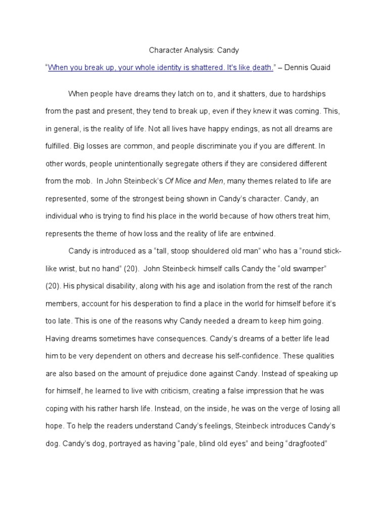 Candy Character Analysis1 PDF