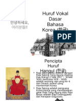 PPT Huruf Vokal Dasar Bahasa Korea