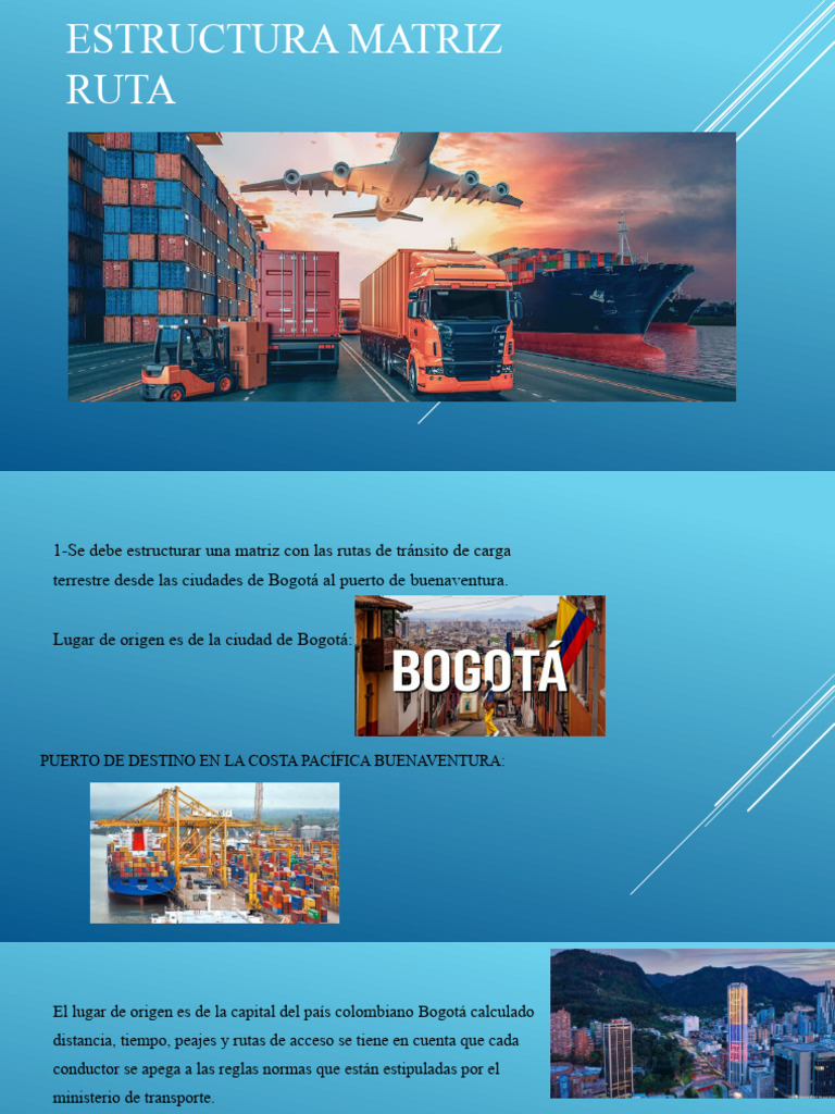 Estructura Matriz Ruta | PDF | Bogotá | Transporte