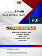 Business Math G12 - Week8 Simple Interest Mortgages Commissions and Overrides
