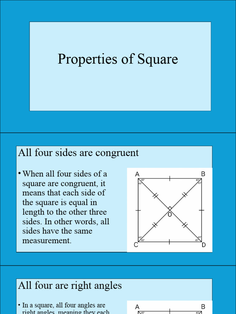 Properties of Square | PDF