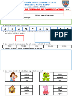 Evaluación de Entrada de Comunicación 1°