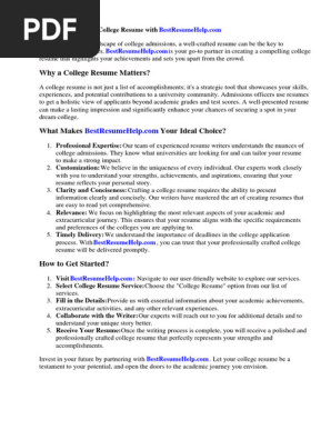 Good College Resume