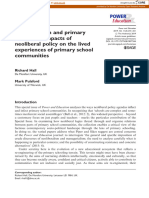 Neoliberalism and Primary Education: Impacts of Neoliberal Policy On The Lived Experiences of Primary School Communities