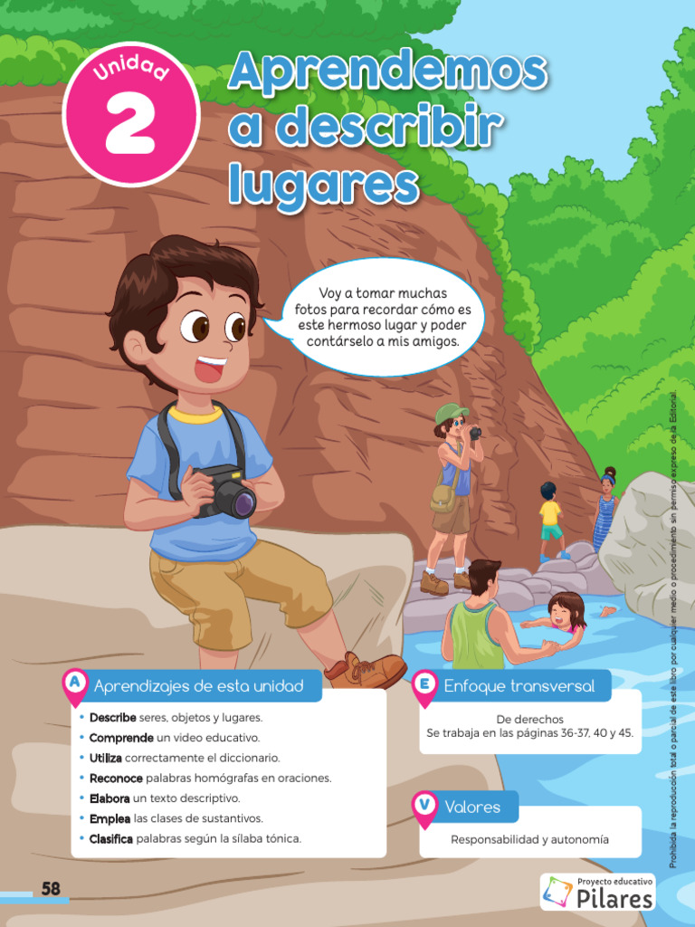 Comunicación 4to Grado Unidad 2 Sr Pdf