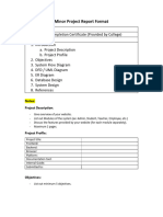 Minor Project Report Format