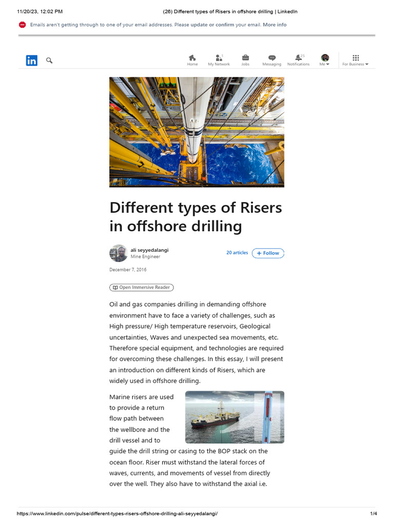 Types of Offshore Drilling Risers | PDF