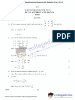 CBSE Class 12 Mathematics Compartment Answer Key 2021 (September 13, Set 1 - 65/1/1)