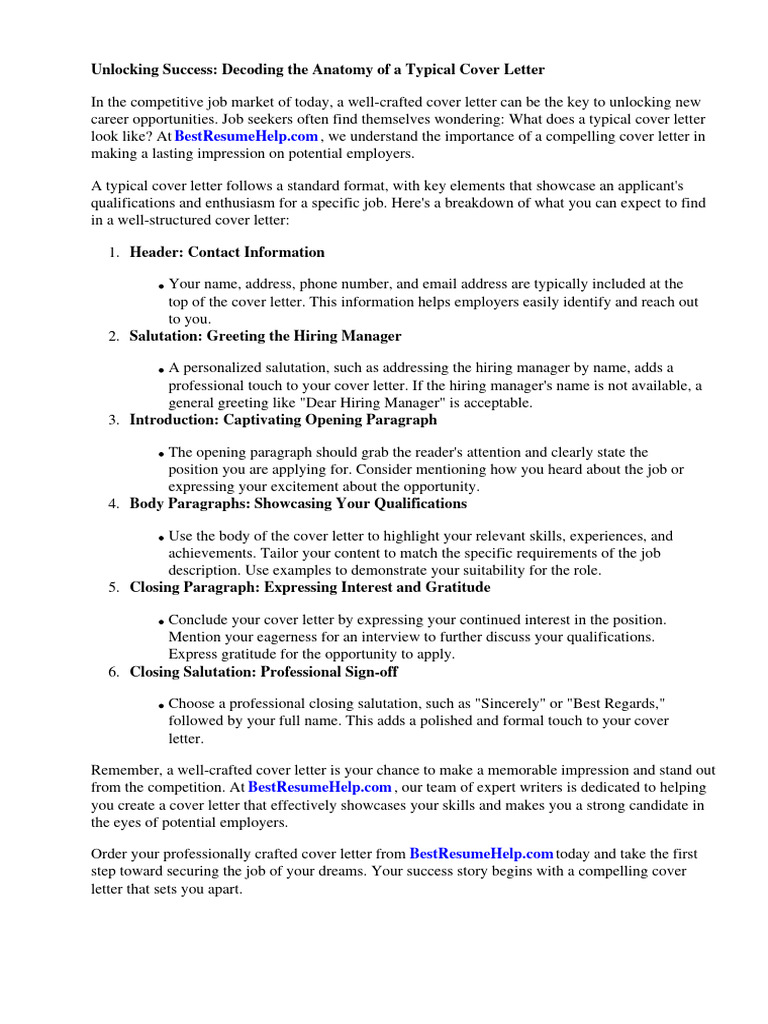 What Does A Typical Cover Letter - 1722293972