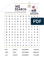 Months Word Search Worksheet in Colorful Simple Style 2