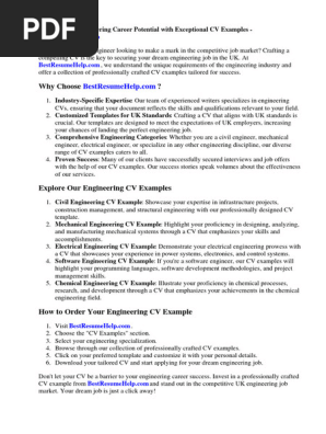 Cv Examples Uk Engineering