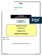 Final Business Studies GR 12 Marking Guideline - March 2023