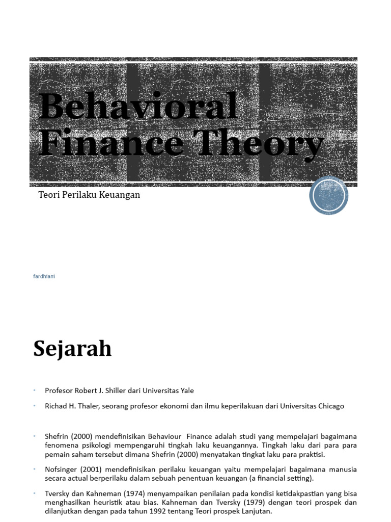 4 - Behavioral Finance, Finance Management | PDF | Karier & Perkembangan