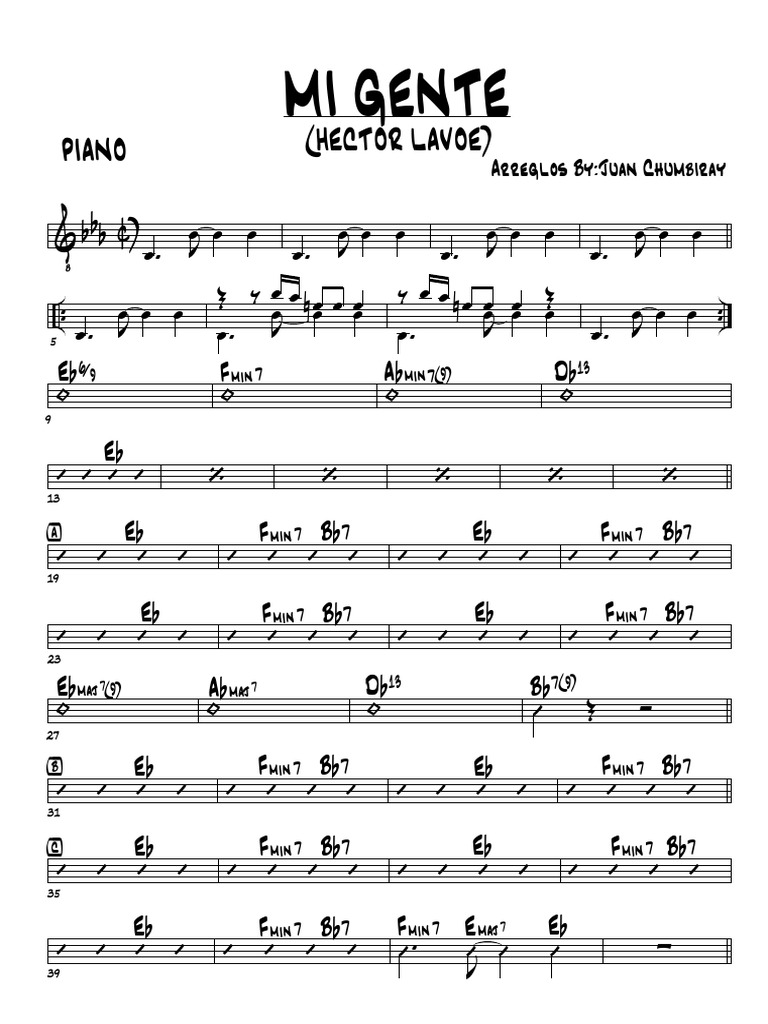 Mi Gente (Live) Piano | PDF