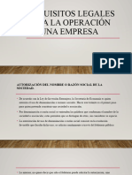 Requisitos Legales para La Operación de Una Empresa