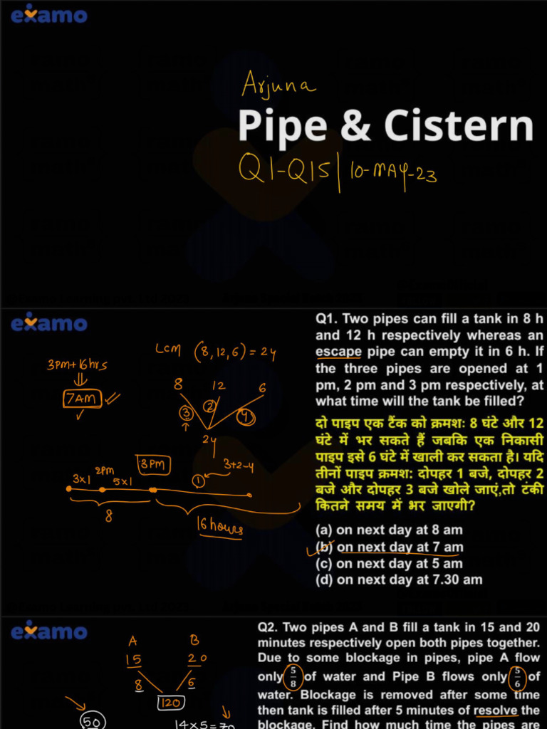 Pipe Cistern Class Notes Examo Pdf