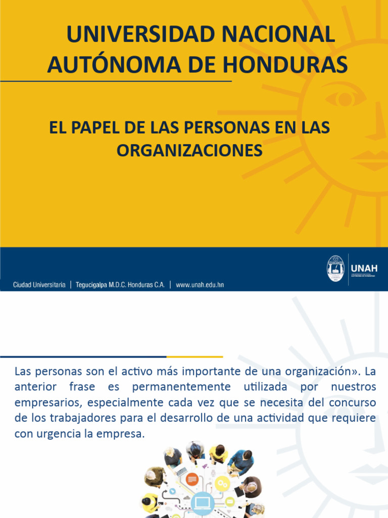 Presentación El Papel de Las Personas en Las Organizaciones - Mari ...