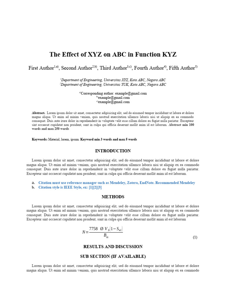 Template Call For Paper | PDF