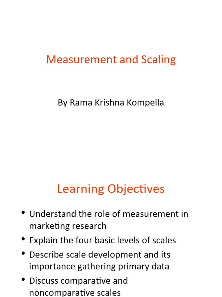 Understanding Measurement Scales in Research | PDF | Level Of ...