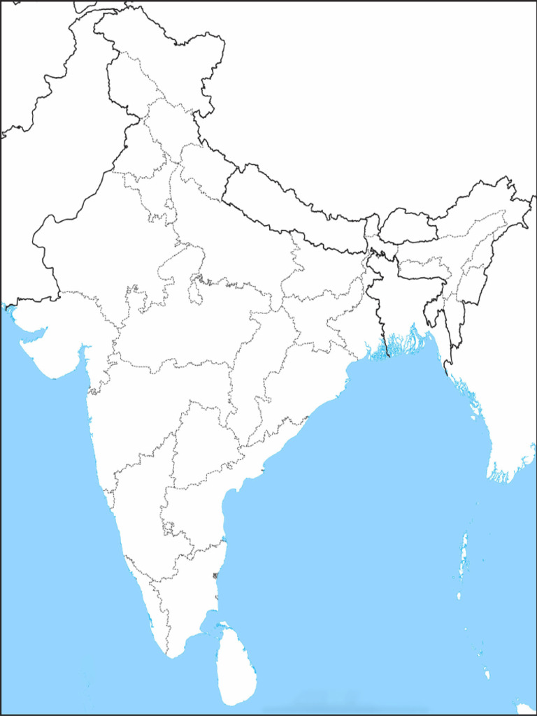 India Blank Outline Map | PDF