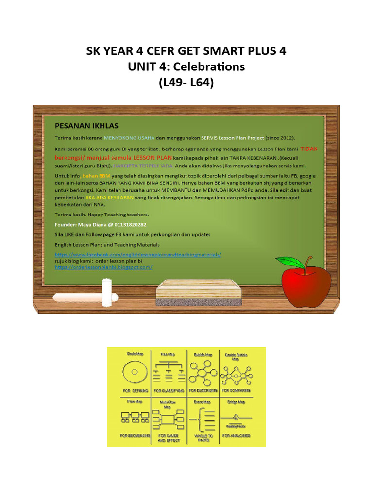 Year 4 CEFR Lesson Plan: Celebrations | PDF | Lesson Plan | Communication
