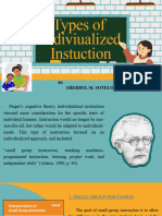 Types of Individualized Instruction