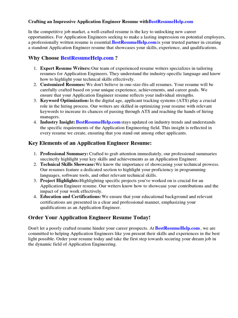 Application engineer resume download free pdf r sum engineering