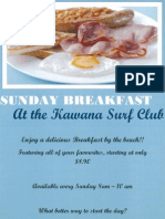 Kawana Surf Club | Sunday Breakfast