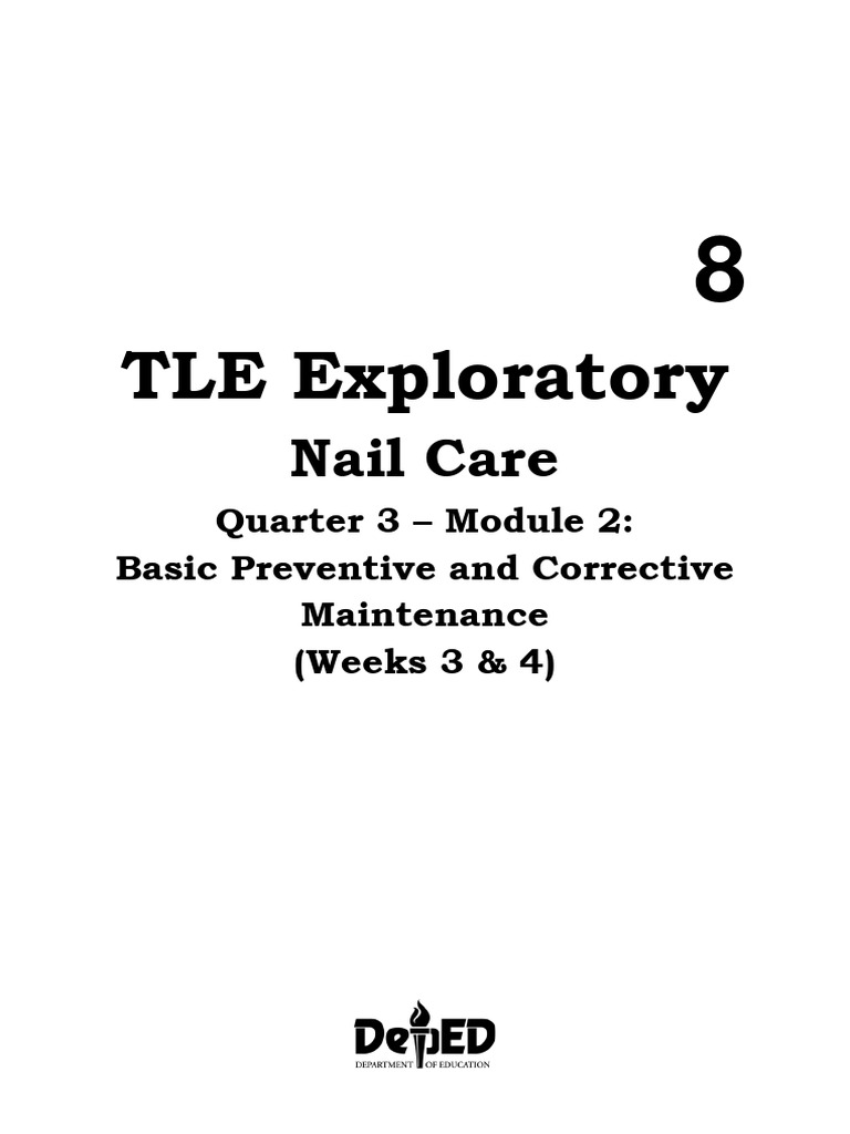 TLE Nailcare8 Q3M2Weeks3 4 OK PDF Disinfectant Personal Protective Equipment