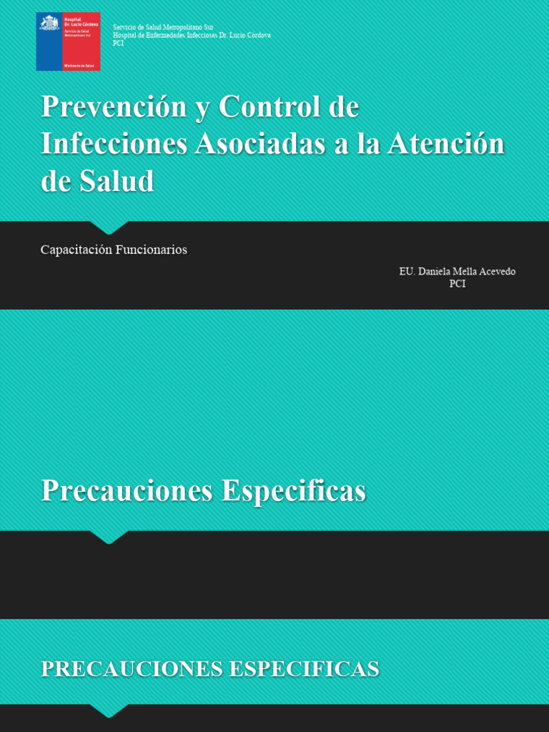 Prevención y Control de Infecciones Asociadas A La Atención de Salud ...