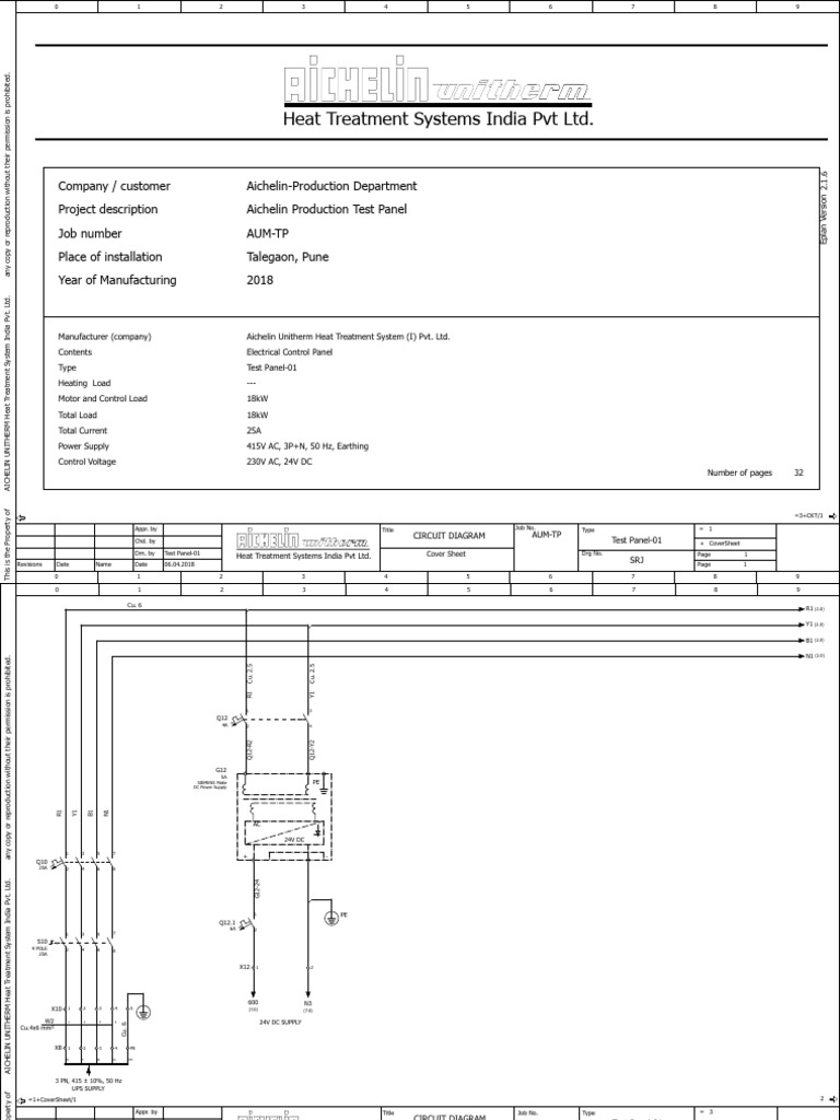 Aichelin Test Panel Circuit Diagram | PDF | Alternating Current | Mains ...
