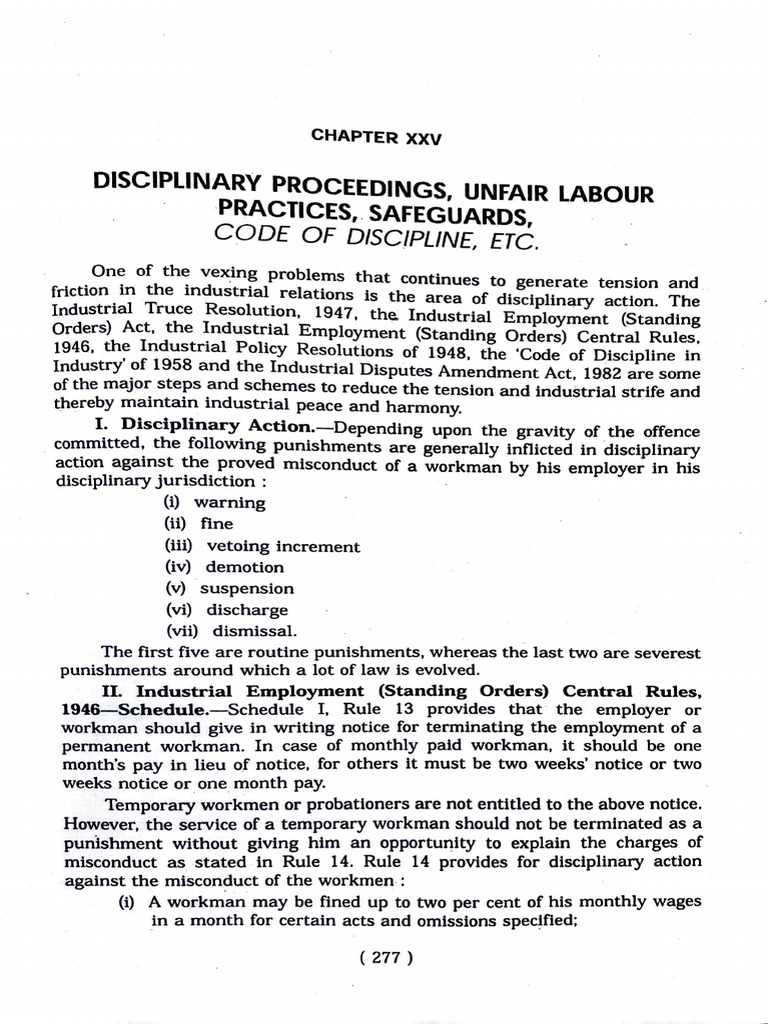 Disciplinary Proceedings, Unfair Labour Practices Safeguard | PDF ...