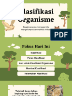 Presentasi Pendidikan Klasifikasi Organisme Dalam Gaya Gambaran Tangan Hijau Kuning Krem