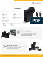 ALOGIC - SpecSheet - AC Wall Charger WCC60