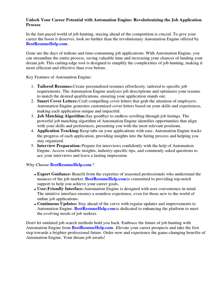 Automation Engineer Resume Template | PDF | Software Testing | Automation