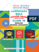 Oswaal SSLC Karnataka 10th Solved Paper 2022 English Second Language For 2023 Exam